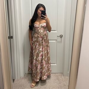 Bardot Lola Corset Midi Dress - Pink Haze